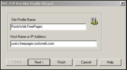 WS_FTP Pro Profile Wizard.